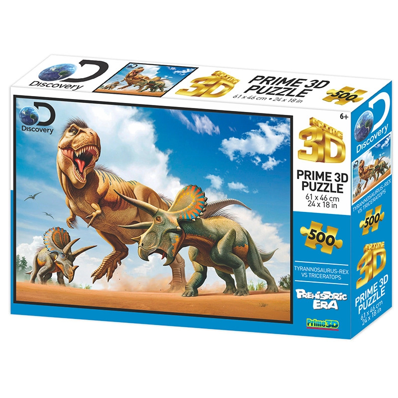 3D puzzle T‑Rex vs Triceratops 500 dílků