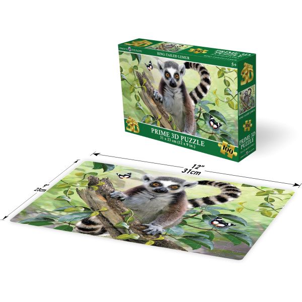 PRIME 3D PUZZLE - Lemur 100 dílků