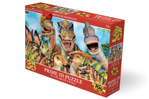 Puzzle 3D - Smějící se dinosauři