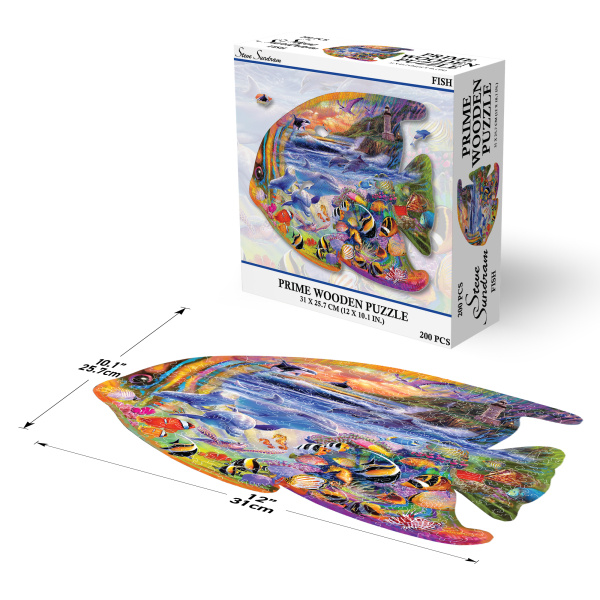 PRIME 3D Dřevěné PUZZLE - Motýl 200 dílků