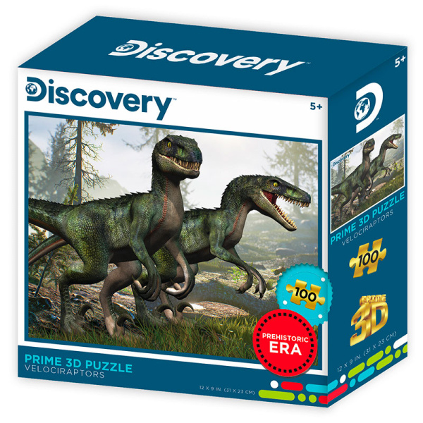 PRIME 3D Discovery: Velociraptoři 3D 100 dílků