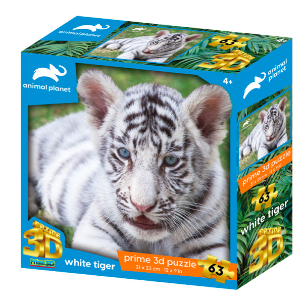 3D puzzle Bílý tygr