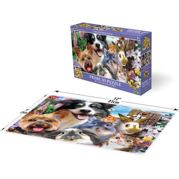 PRIME 3D PUZZLE - Selfie kamarádi ze dvora 100 dílků