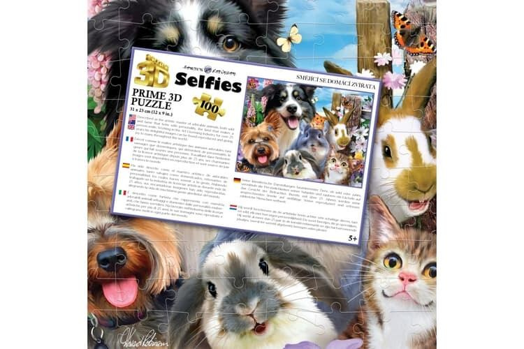 PRIME 3D PUZZLE - Selfie kamarádi ze dvora 100 dílků