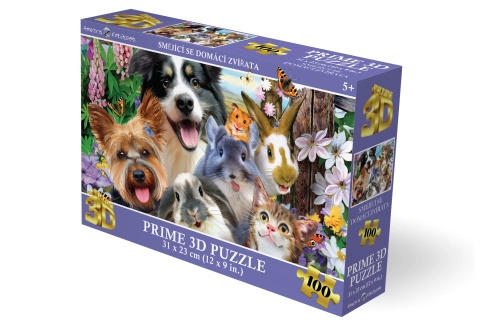 PRIME 3D PUZZLE - Selfie kamarádi ze dvora 100 dílků