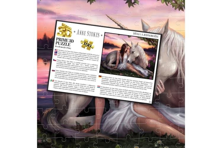 Puzzle 3D - Dívka a jednorožec