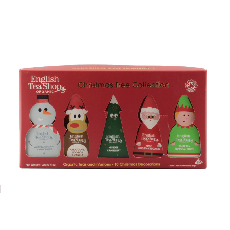 English Tea Shop Čajová dárková sada Vánočních figurek, 10 pyramidek