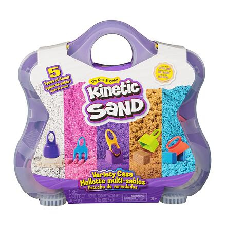 SPIN MASTER Kinetic Sand Variety Case kinetický písek s nástroji v kufříku