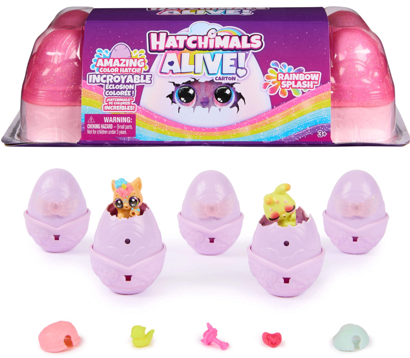 Hatchimals Alive Rainbow Splash sada 5 figurek v vajíčkách s doplňky
