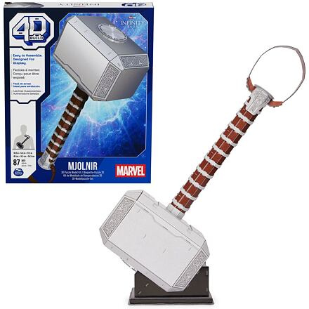 4D BUILD 3D Puzzle Marvel: Thórovo kladivo 87 dílků