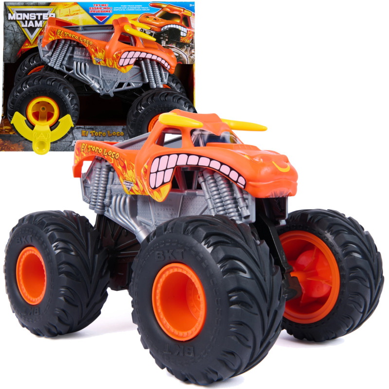 Monster Jam El Toro Loco Rev ’N’ Roar monster truck v měřítku 1:18