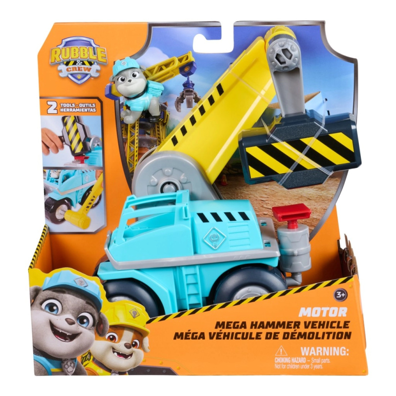 Rubble & Crew funkční stavební vozidlo Motor – interaktivní jeřáb s doplňky