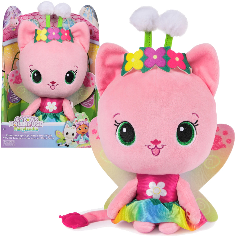Spin Master Gabby’s Dollhouse plyšová víla kočička Wróżkicia interaktivní 35 cm