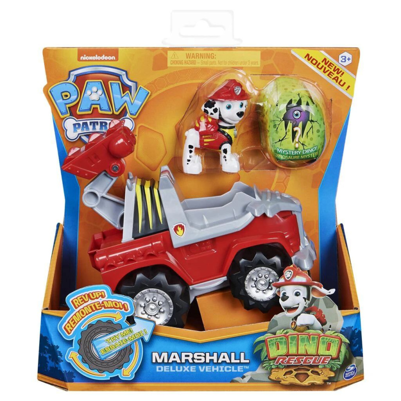 Spin Master Paw Patrol film dino rescue – hasičský vůz Marshall 20 cm s figurkami a střelami