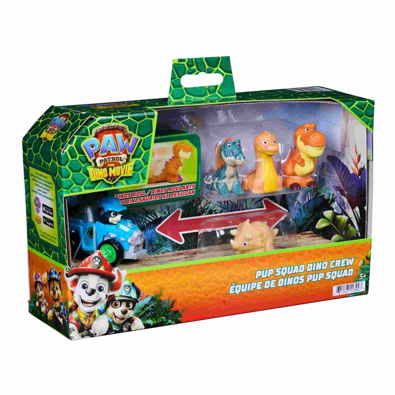 Spin Master Paw Patrol: The dino movie sada rex s vozidlem a figurkami dinosaurů