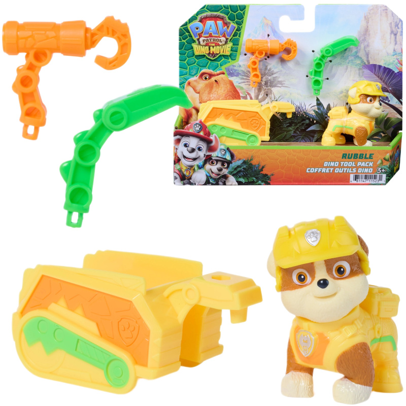 Spin Master Tlapková patrola: Dino film – figurka Rubble s přívěsem a nářadím