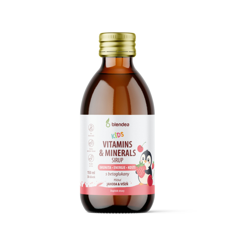 Blendea Kids Sirup s vitaminy, minerály a beta glukany 150 ml