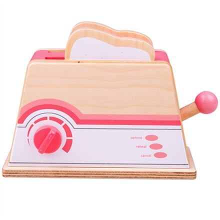 Bigjigs dřevěný toaster růžový