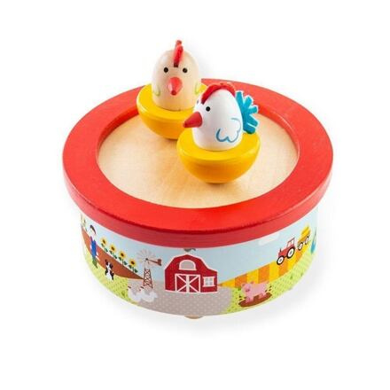Bigjigs Toys dřevěná hrací skříňka farma