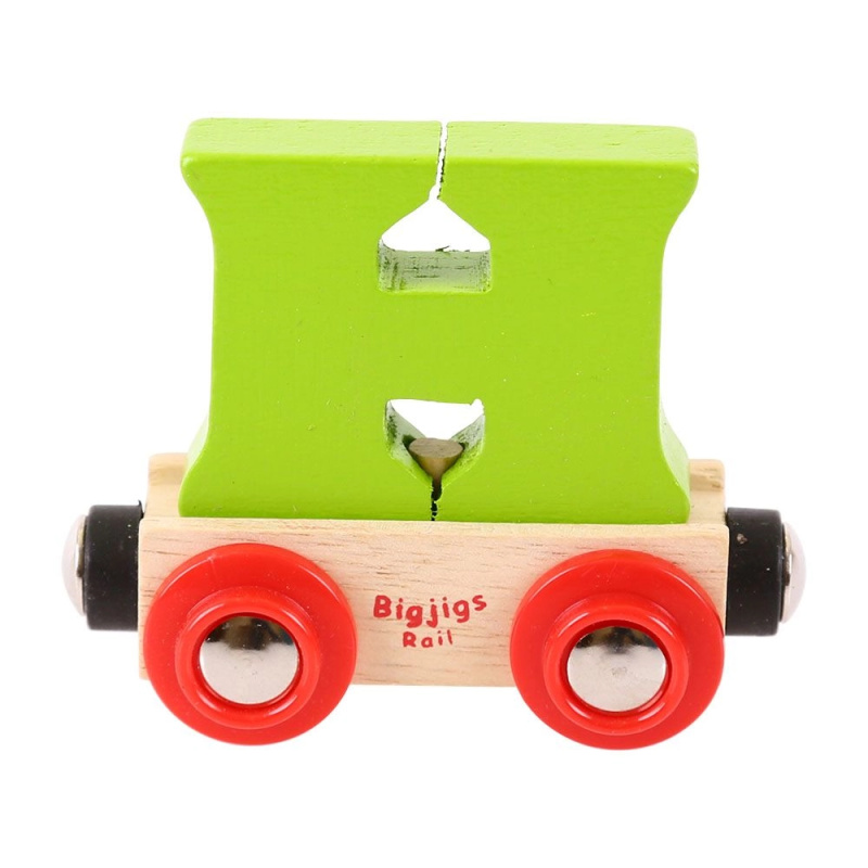 Bigjigs Rail Vagónek dřevěné vláčkodráhy - Písmeno H