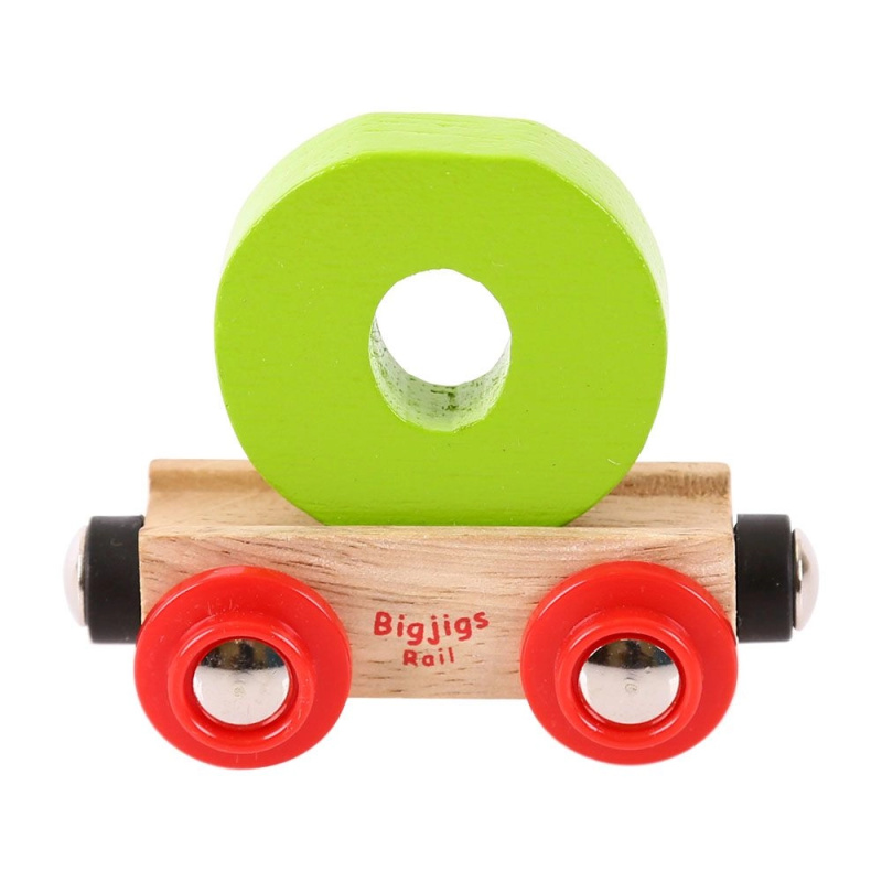 Bigjigs Rail Vagónek dřevěné vláčkodráhy - Písmeno O