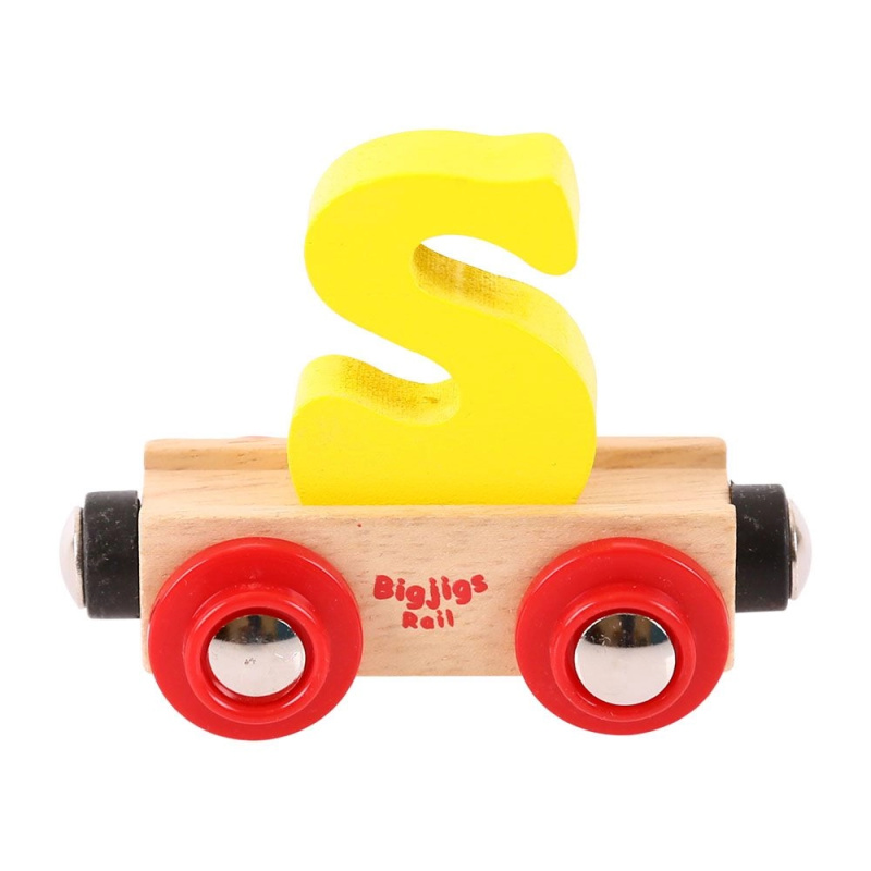 Bigjigs Rail Vagónek dřevěné vláčkodráhy - Písmeno S