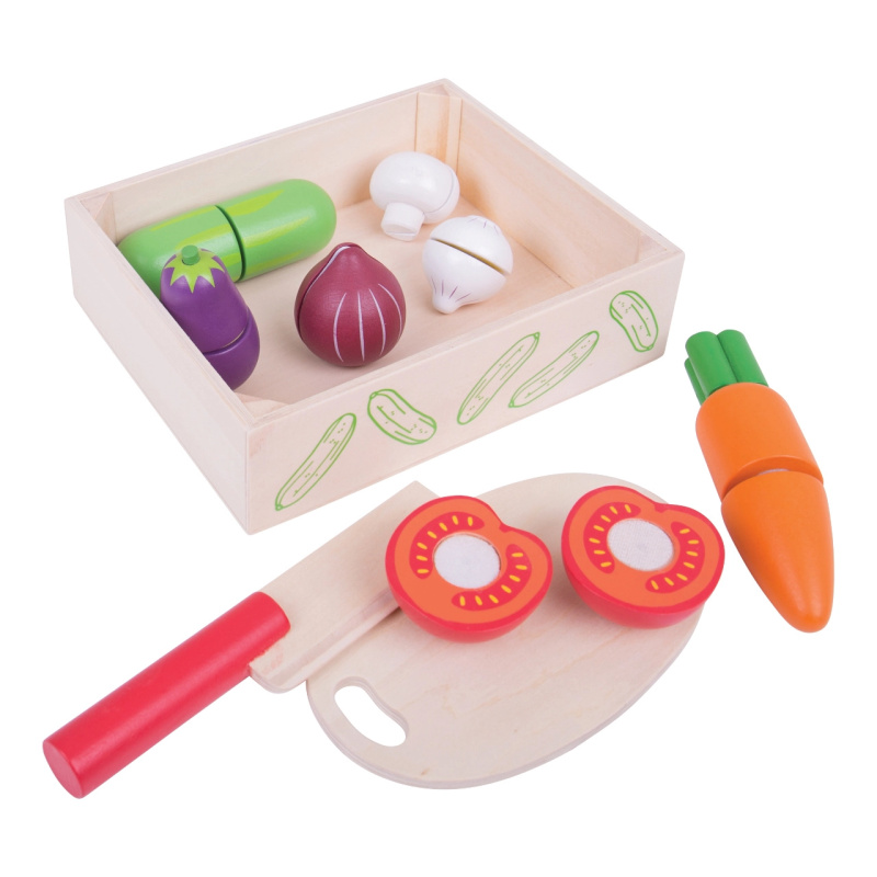 Bigjigs Toys krájení zeleniny v krabičce BJ473