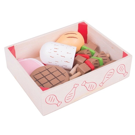 Bigjigs Toys dřevěné uzeniny v krabičce