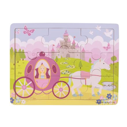 Bigjigs puzzle princezna s kočárem