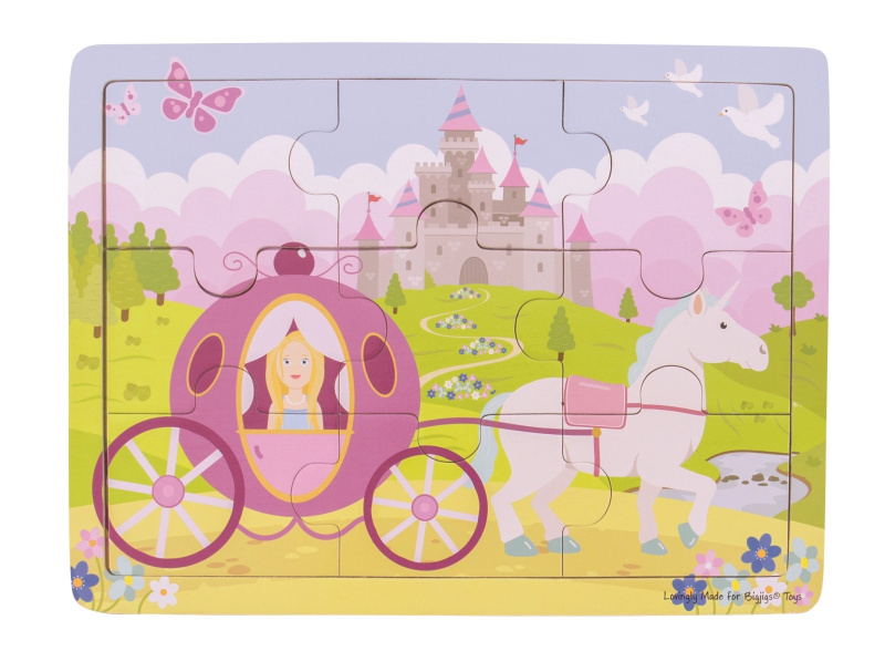 Bigjigs puzzle princezna s kočárem