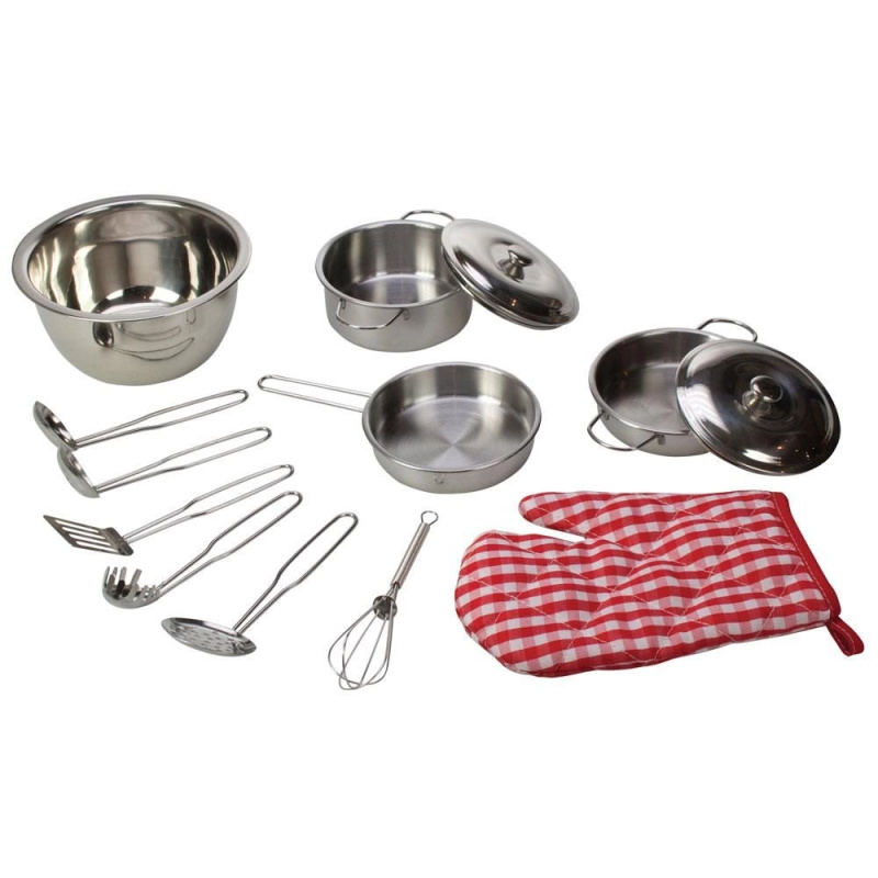 Bigjigs Toys kuchařský set kovového nádobí