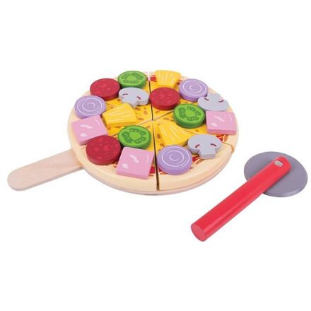 Bigjigs Toys krájecí dřevěná pizza