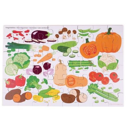 Bigjigs Toys podlahové puzzle zelenina
