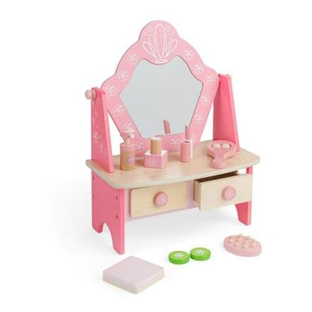 Bigjigs Toys kosmetický stolek růžový