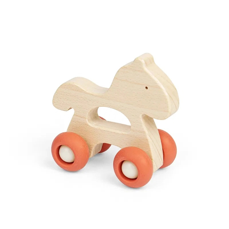 Bigjigs Toys Zvířátko na kolečkách 1 ks Kačenka