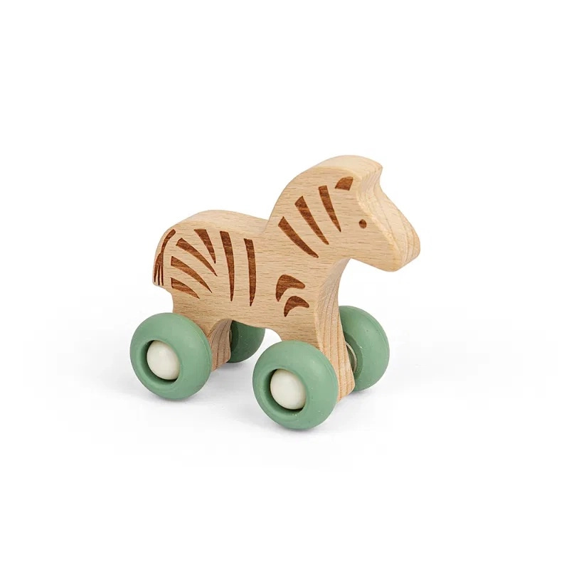 Bigjigs Toys Zvířátko na kolečkách Safari Tygr