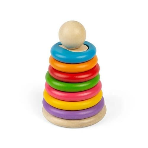 Bigjigs Toys nasazování tvarů na dřevěný stojan