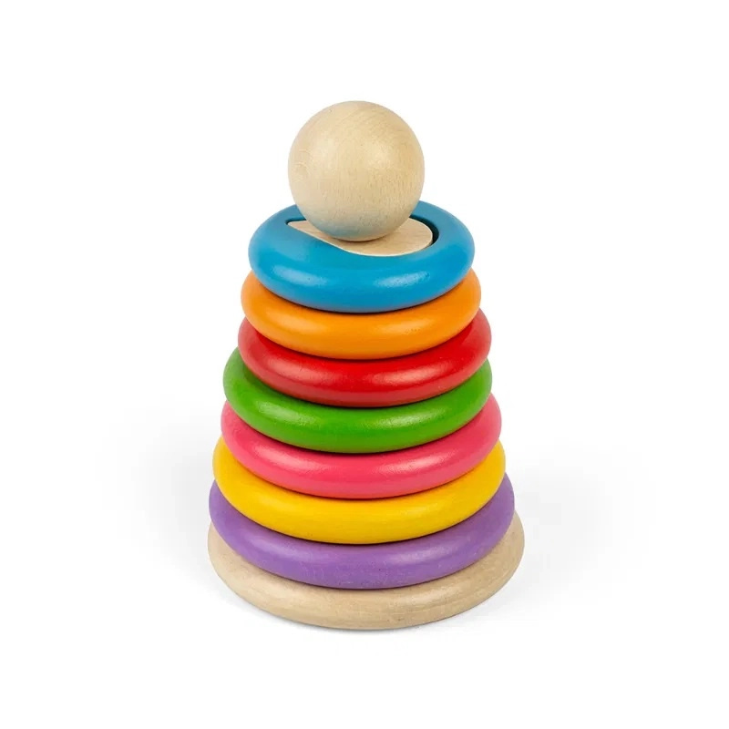 Bigjigs Toys nasazování tvarů na dřevěný stojan