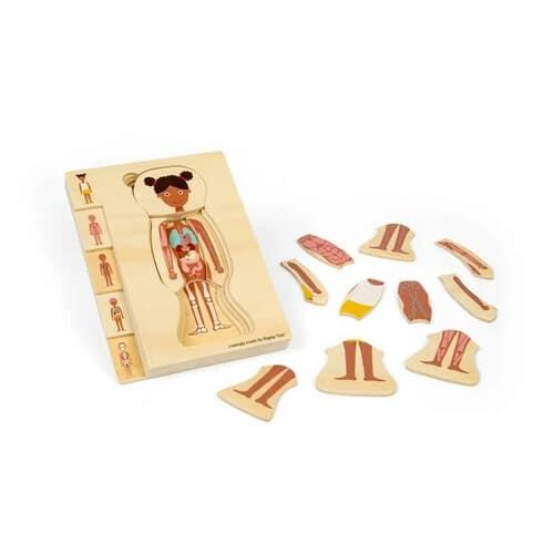 Dřevěné puzzle Anatomie dívka