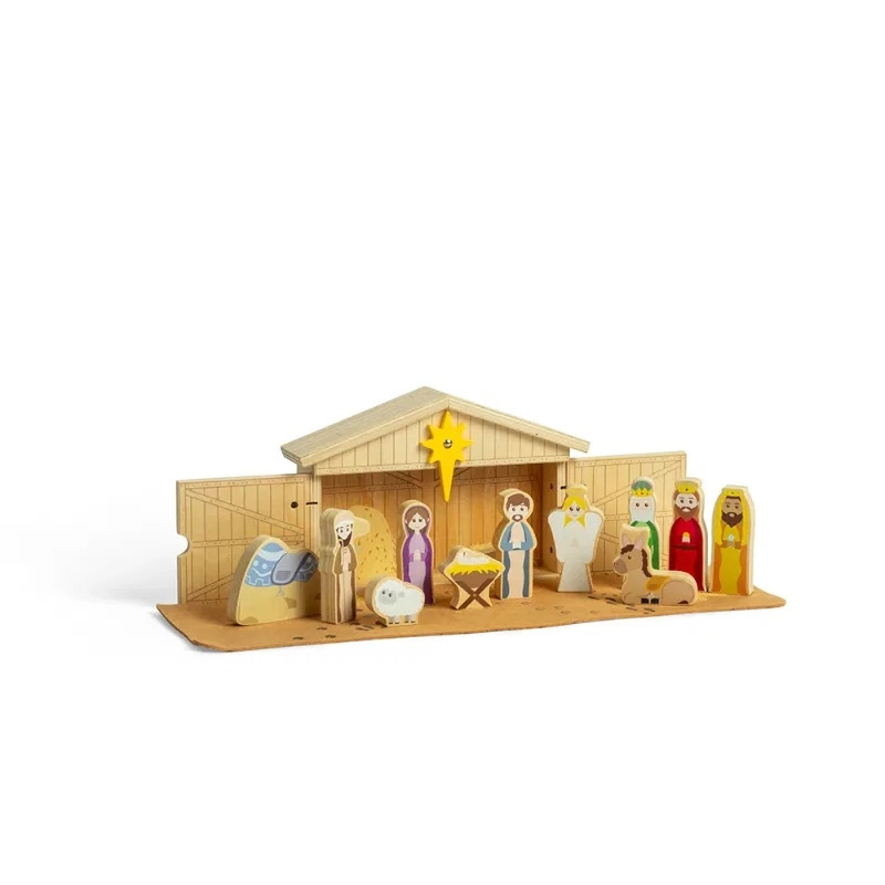 Bigjigs Toys Dřevěný Vánoční Betlém