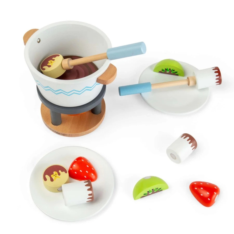 Bigjigs Toys dřevěná sada fondue s čokoládou