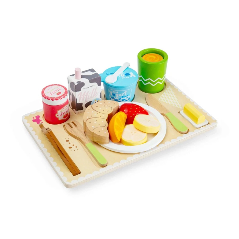Bigjigs Toys snídaňový podnos ze dřeva