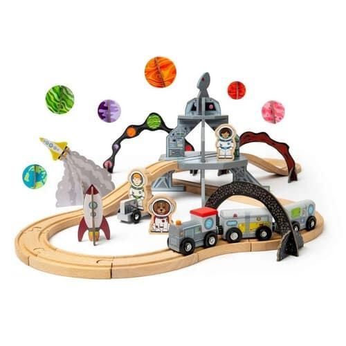 Dřevěná vesmírná vláčkodráha BIGJIGS RAIL