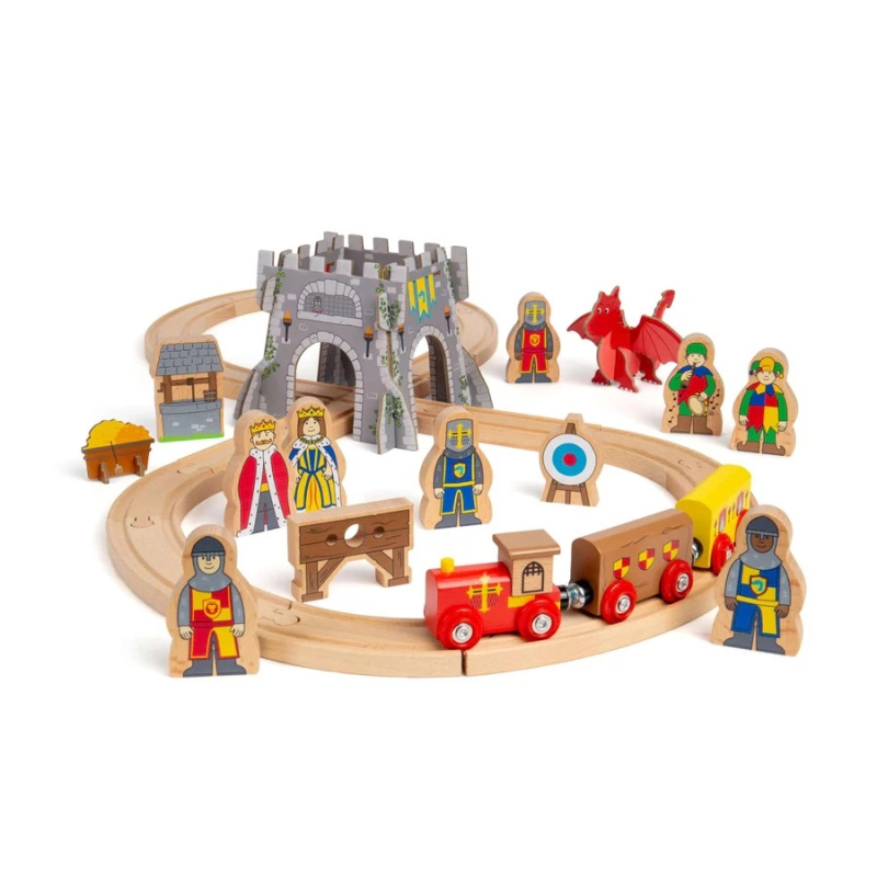 Bigjigs Rail dřevěná vláčkodráha středověk