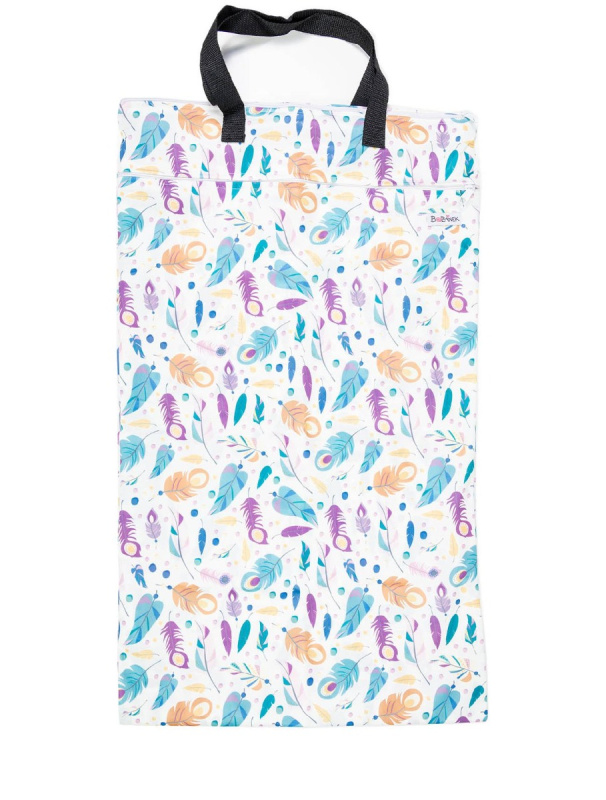 Bobánek Nepromokavá taška velká - Barevná pírka 40 x 70 cm
