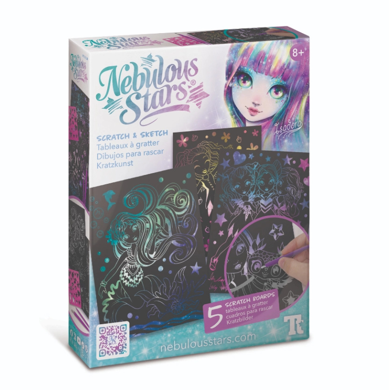 Nebulous Stars vyškrabávací kreativní set – 5 destiček