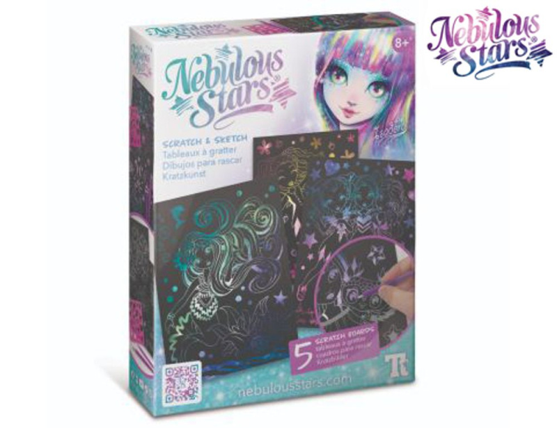 Nebulous Stars vyškrabávací kreativní set – 5 destiček