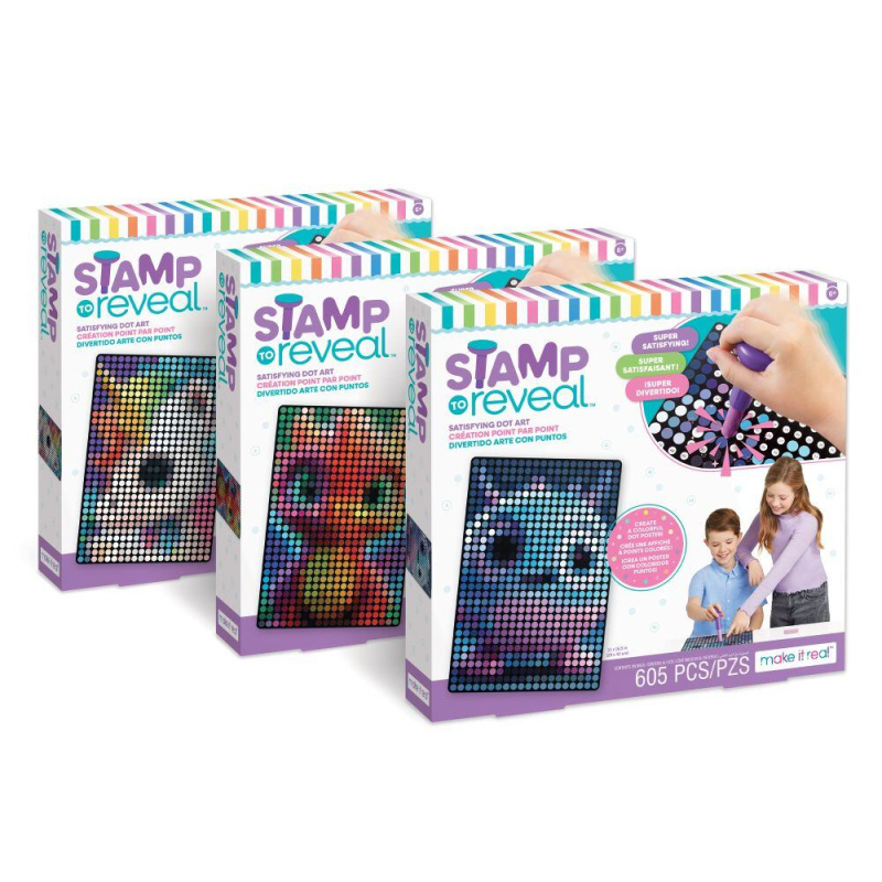 razítkovací sada stamp to reveal – uspokojující tečkované umění pro děti