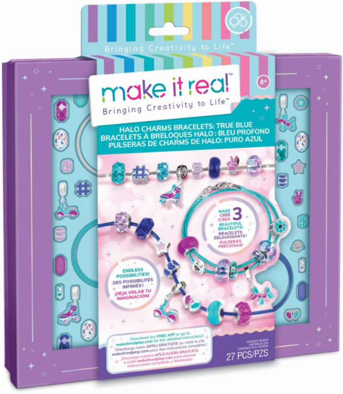 Make it Real Sada pro výrobu náramků modrá