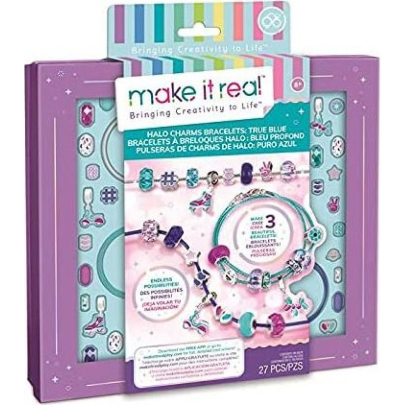 Make it Real Sada pro výrobu náramků modrá